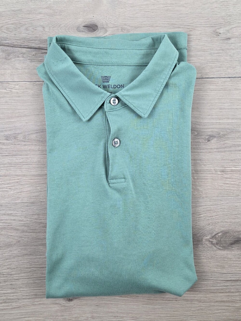 Mack Weldon Pima Cotton Polo Shirt Mens Medium Green Short Sleeve Solid Soft